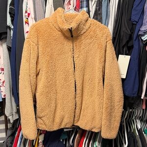 PINK Victoria's Secret Fuzzy Tan Jacket - small